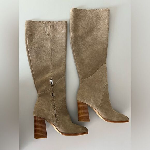 New Dolce Vita flynn knee high heel boots in suede truffle Size 5 - Picture 3 of 11